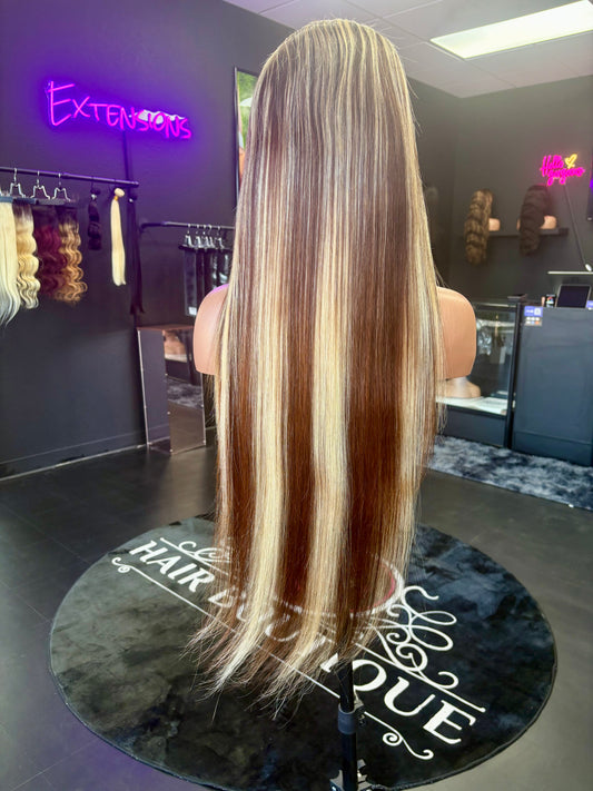 613/4/27 Highlight HD Silky Straight Wig
