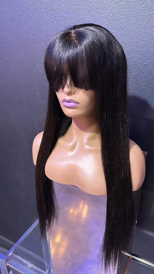Silky Straight Bangs Wig