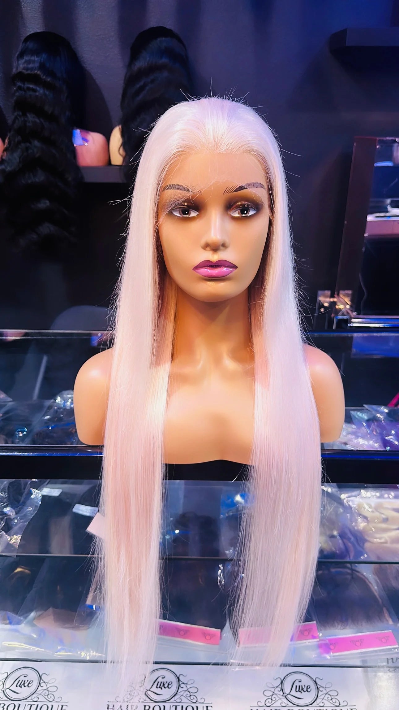 Platinum Blonde Silky Straight HD Frontal Wig