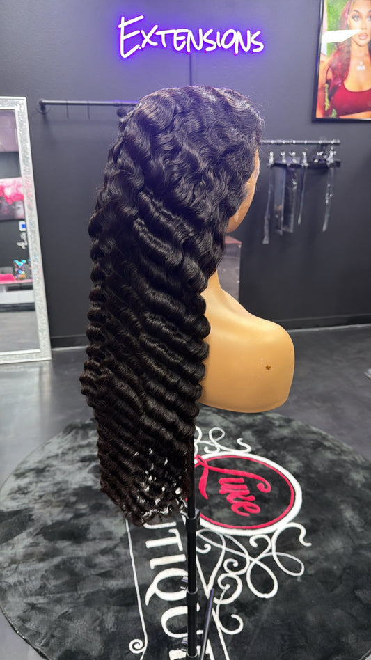 Deep Wave HD Wigs Pre-Plucked w/ Bleached Knots