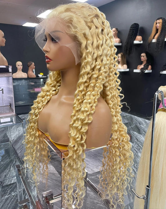 Blonde Deep Wave HD Frontal Wig